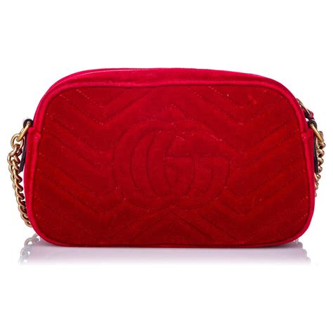 Borse Gucci in Velluto Rosso .